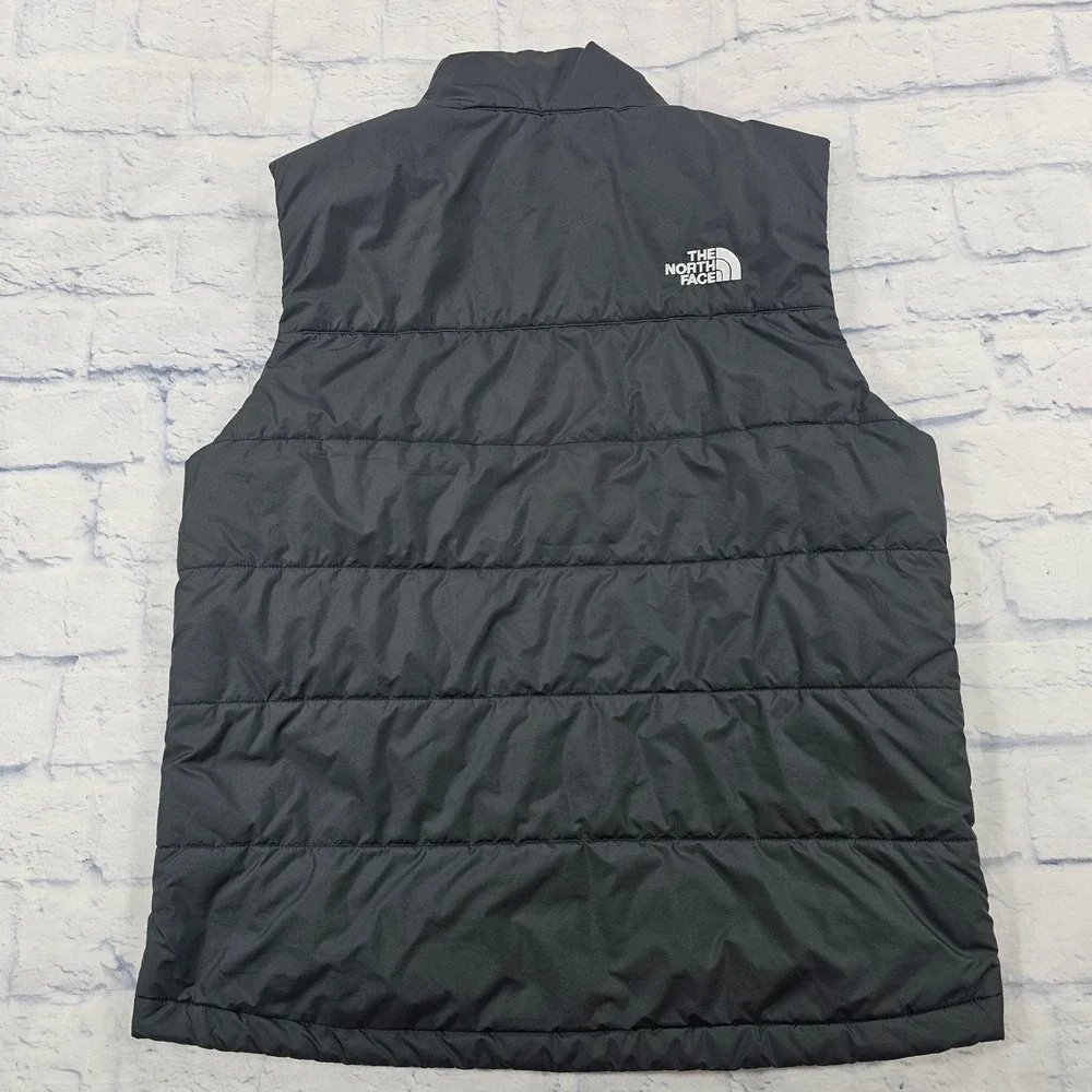 The North Face Puffer Vest MENS M Black Quilted Full Zip Outdoor Gorpcore Logo